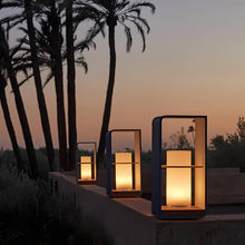 Load image into Gallery viewer, Solar Powered Outdoor Rectangular Path Lights: Medium