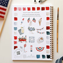 Load image into Gallery viewer, Americana watercolor workbook