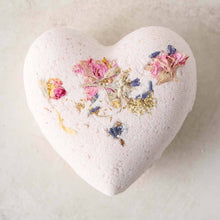 Load image into Gallery viewer, I Dream in Flowers - Floral Heart Bath Bomb Jumbo 10 oz