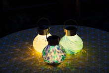 Load image into Gallery viewer, Tea Lantern - 5" Glass Outdoor Solar Lantern - White