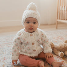 Load image into Gallery viewer, Bitty Blooms Blush Cardigan Sweater Baby & Toddler: 0-6 months