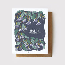 Load image into Gallery viewer, Happy Anniversary Card - Midnight Fuchsia Card: Clear Sleeve