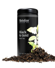 Load image into Gallery viewer, Black & Gold: Tea Tin - 2 oz (24 servings)