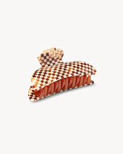 Load image into Gallery viewer, Midi Heirloom Claw in Tortoise Checker