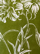 Load image into Gallery viewer, Lily Blockprinted Card