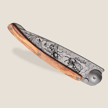 Load image into Gallery viewer, Deejo - Olive Wood / Titanium / Bees