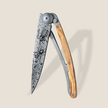 Load image into Gallery viewer, Deejo - Olive Wood / Titanium / Bees