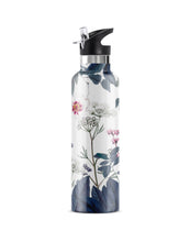 Load image into Gallery viewer, PEONY | 25 oz Insulated Water Bottle Flip' n' Sip Lid: Black / No Tube