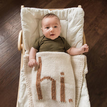 Load image into Gallery viewer, Hi. Hand Knit Baby Blanket Pecan: Pecan