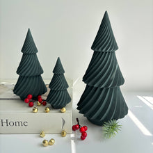 Load image into Gallery viewer, Twist Pines Trio - Concrete Holiday Trees | Christmas Decor: Off White