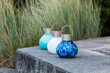 Load image into Gallery viewer, Tea Lantern - 5" Glass Outdoor Solar Lantern - White