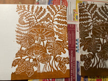 Load image into Gallery viewer, Mushroom and Ferns Blockprint Greeting Card