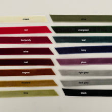 Load image into Gallery viewer, 2" cone brass bell ornament 16 colors of velvet ribbon: Mustard