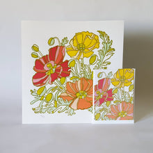 Load image into Gallery viewer, Icelandic Poppies Floral Blank Note Card / Fine Art Card