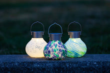 Load image into Gallery viewer, Tea Lantern - 5" Glass Outdoor Solar Lantern - White