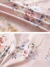 Load image into Gallery viewer, Folding Fan Kimono Robe: Champagne / One Size Fits from S to XL