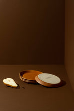 Load image into Gallery viewer, Handmade Stoneware Flat Side Plate | Edan 5.9": Matte Green/Shiny Green