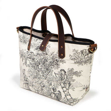 Load image into Gallery viewer, Cream & Coal Toile Mini Tote