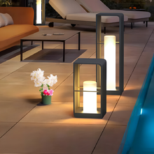 Load image into Gallery viewer, Solar Powered Outdoor Rectangular Path Lights: Medium