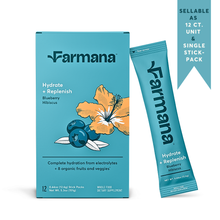 Load image into Gallery viewer, Hydrate + Replenish - Functional Superfood Electrolyte Blend: 12 stick packs