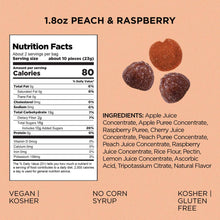 Load image into Gallery viewer, Really Real Gummies - Peach Raspberry (1.8 oz Bags)