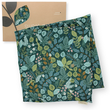 Load image into Gallery viewer, Aromatherapy Large Heat & Cold Wrap: 450 | Dogwood and Hummingbird on Dark Teal / Lavender
