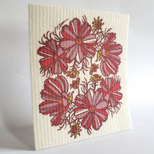 Load image into Gallery viewer, Eco-Friendly Dishcloth Cosmos Design, Swedish Dishcloth