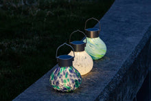 Load image into Gallery viewer, Tea Lantern - 5" Glass Outdoor Solar Lantern - White