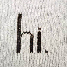 Load image into Gallery viewer, Hi. Hand Knit Baby Blanket Black : Black