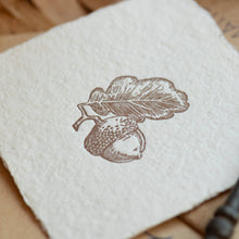 Load image into Gallery viewer, Acorn Handmade Paper Letterpress Petite Charm