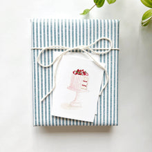 Load image into Gallery viewer, Pink cake mini enclosure notecard