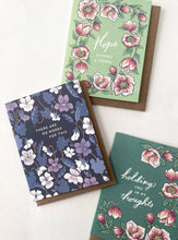 Load image into Gallery viewer, There Are No Words - Violet Sympathy Card: Clear Sleeve