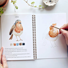 Load image into Gallery viewer, Birds watercolor workbook