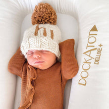 Load image into Gallery viewer, Hi. Pecan Hand Knit Beanie Hat Baby & Kids: M (6-24 months)