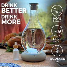 Load image into Gallery viewer, Swirl Structured Water Carafe: Graystone Base