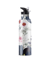 Load image into Gallery viewer, PEONY | 25 oz Insulated Water Bottle Flip' n' Sip Lid: Black / No Tube