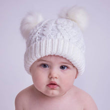Load image into Gallery viewer, Winter White Fluffer Beanie Hat Baby & Kids: M (6-24 Months)