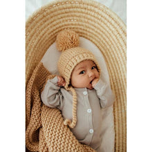 Load image into Gallery viewer, Latte Garter Stitch Knit Blanket: 24" x 24"