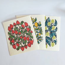 Load image into Gallery viewer, Eco-Friendly Dishcloth Fall Mushroom Design, Swedish Towel