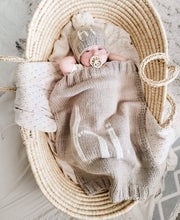 Load image into Gallery viewer, Hi. Hand Knit Baby Blanket Pebble: Pebble