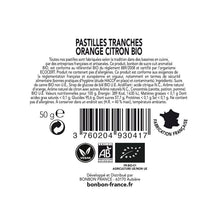 Load image into Gallery viewer, Saint-Angel Organic Lemon Orange: Ingredients in French