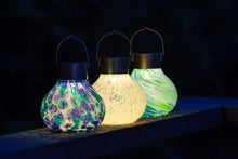 Load image into Gallery viewer, Tea Lantern - 5" Glass Outdoor Solar Lantern - White