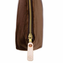Load image into Gallery viewer, Velvet Travel Clutch- Walnut