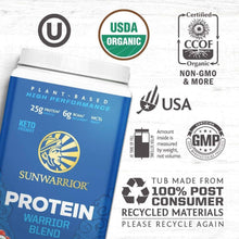 Load image into Gallery viewer, Warrior Blend Chocolate Protein - Pea Protein Powder: 375g