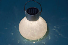 Load image into Gallery viewer, Tea Lantern - 5" Glass Outdoor Solar Lantern - White