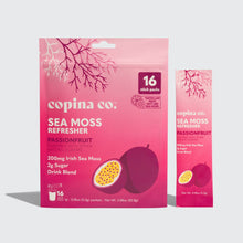 Load image into Gallery viewer, Passionfruit Sea Moss Refresher Drink - 16 Stick Pk Pouch
