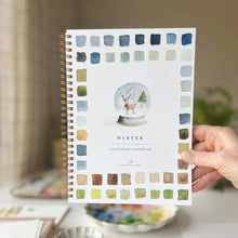 Load image into Gallery viewer, Winter watercolor workbook