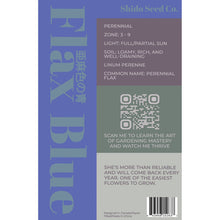 Load image into Gallery viewer, Shido Seeds: Flax Blue Flower Seeds Packet - Flower Pot, Indoor Plant Seeds, Art Floral