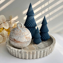 Load image into Gallery viewer, Twist Pines Trio - Concrete Holiday Trees | Christmas Decor: Off White