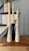 Load image into Gallery viewer, Taper Holder | Candle Holder | Candelabra 9”: White & Gold
